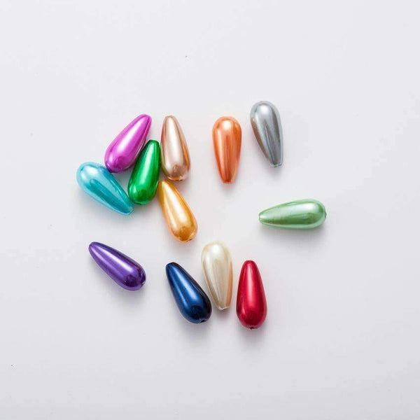 Planet Gates 2017 NEW Drop Shape 8*17mm Mix ABS Imitation Pearls Beads, Making jewelry diy beads for Jewelry handmade necklace 200pcs AS01