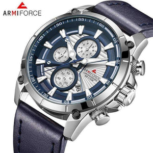 Planet Gates 2018 ARMIFORCE New Fashion Brand Men Watch Quartz Genuine Leather Band Watches Male Army Sport Military Chronograph Analog Clock