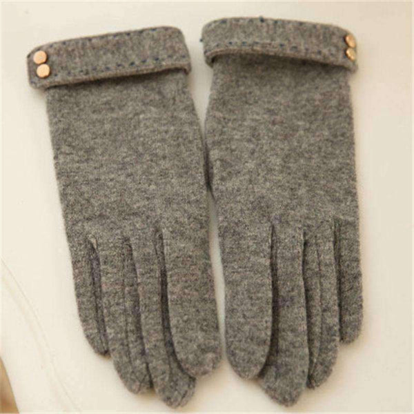 Planet Gates 2018 Autumn Winter Women Knitted Wool Gloves Touch Screen Leopard Solid Color Keep Warm Five Fingers Elegant Lady Glove T166