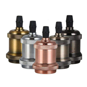 Planet Gates 2018 Best Quality E27 Antique Retro Lamp Holder Light Bases Pendant Bulb Adaptor Lighting Socket Ceiling Light 5 Color to Choice
