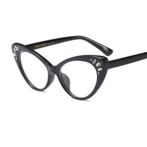 Planet Gates 2018 cat eye glasses frame women Vintage transparent Rhinestone eyewear frames luxury clear Pink nerd fashion eyeglasses oculos