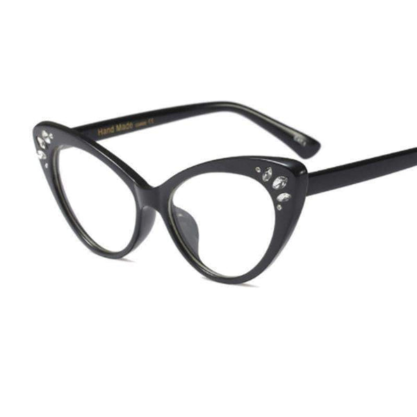 Planet Gates 2018 cat eye glasses frame women Vintage transparent Rhinestone eyewear frames luxury clear Pink nerd fashion eyeglasses oculos