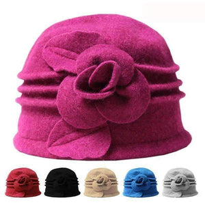 Planet Gates 2018 Floral Casual Brand Warm Lady Autumn Floppy Soft Girl Fedoras Women Fedoras 100% Pure Wool Dome Winter Hat For Women