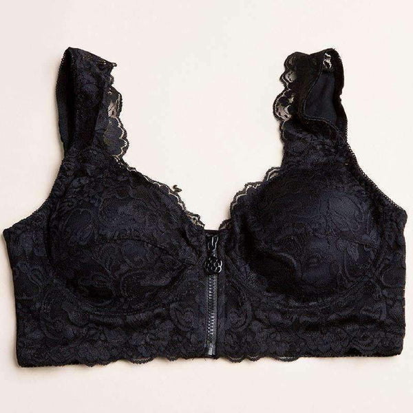 Planet Gates 2018 Lynlås foran bh til kvinder uden fælge stor brystvisning lille tynd vest-type bh Komfortabel sove-bh Plus Size