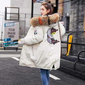 Planet Gates 2018 Fur Winter Jacket Women Ladies Parka Jackets Fur Collar Female Winter Coat Women Parkas New Coats