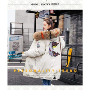 Planet Gates 2018 Fur Winter Jacket Women Ladies Parka Jackets Fur Collar Female Winter Coat Women Parkas New Coats