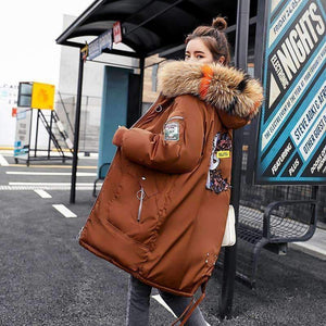 Planet Gates 2018 Fur Winter Jacket Women Ladies Parka Jackets Fur Collar Female Winter Coat Women Parkas New Coats