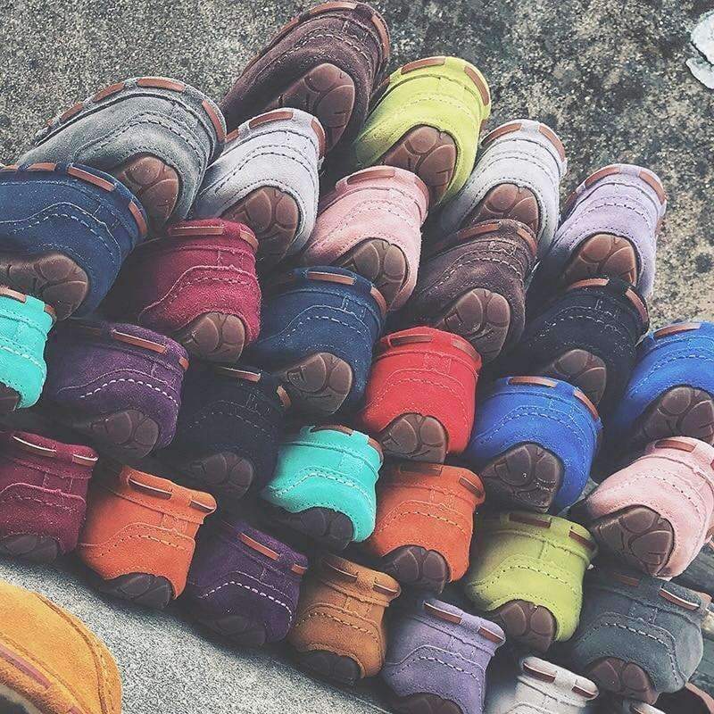 Planet Gates 2018 Genuine Leather Flat Shoes Woman Hand-sewn Leather Loafers Cowhide Flexible Spring Casual Shoes Women Flats Women Shoes