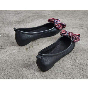 Planet Gates 2018 High quality Women Casual Shoes Genuine Leather Women's Loafers Slip On Woman's Flats Shoe Bow Pointed toe Soft shoes MD-12