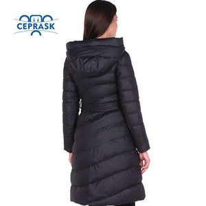 Planet Gates 2018 High Quality Women Winter Jacket Plus Size Long Fashionable Women's Winter Coat Hooded Warm Down Jacket Parka