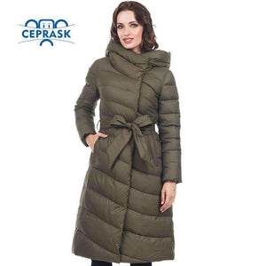 Planet Gates 2018 High Quality Women Winter Jacket Plus Size Long Fashionable Women's Winter Coat Hooded Warm Down Jacket Parka