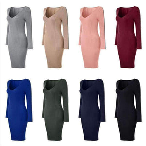 Planet Gates 2018 ladies dresses Autumn winter short dress jumper Casual stripe sweater knitted bodycon dress Women elegant pullover Vestidos