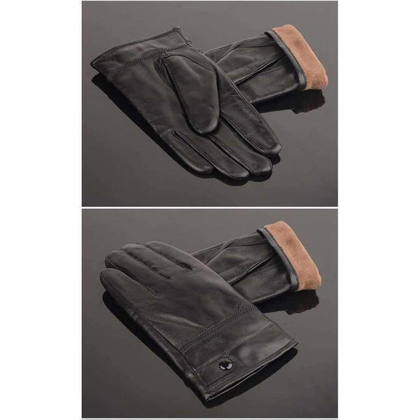 Planet Gates 2018 leather gloves,Genuine Leather,Black,brown color,leather gloves men ,leather winter gloves warm,brand mittens