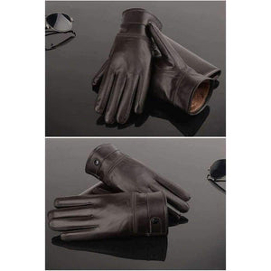 Planet Gates 2018 leather gloves,Genuine Leather,Black,brown color,leather gloves men ,leather winter gloves warm,brand mittens