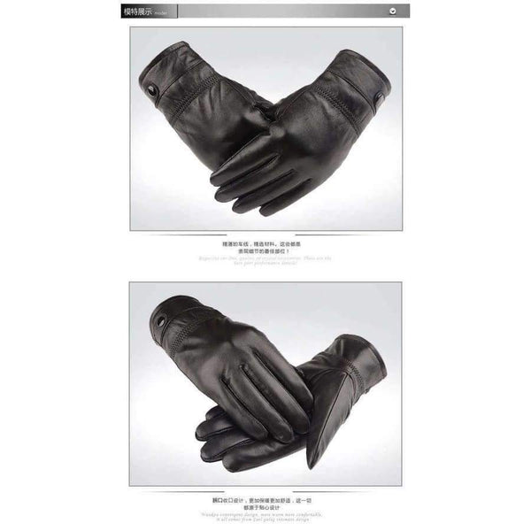 Planet Gates 2018 leather gloves,Genuine Leather,Black,brown color,leather gloves men ,leather winter gloves warm,brand mittens