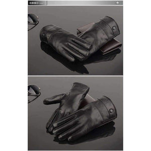 Planet Gates 2018 leather gloves,Genuine Leather,Black,brown color,leather gloves men ,leather winter gloves warm,brand mittens