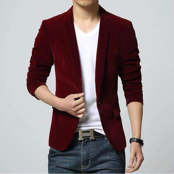 Planet Gates 2018 мъжко сако марка облекло ежедневен костюм тънко яке с едно копче кадифено сако мъжки официални костюми Terno Masculino големи размери