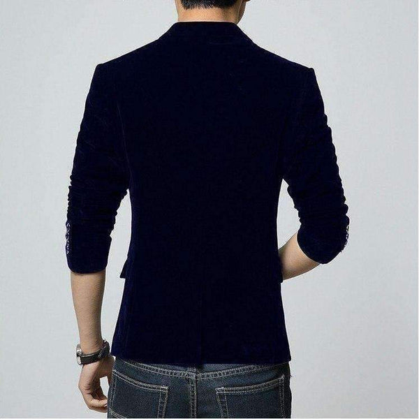 Planet Gates 2018 мъжко сако марка облекло ежедневен костюм тънко яке с едно копче кадифено сако мъжки официални костюми Terno Masculino големи размери