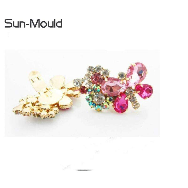 Planet Gates 2018 new 1pair Diy shoes flower charms flats sandals high-heel pumps accessories crystal shoe clips wedding decoration clip
