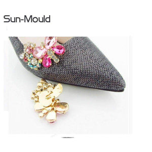 Planet Gates 2018 new 1pair Diy shoes flower charms flats sandals high-heel pumps accessories crystal shoe clips wedding decoration clip