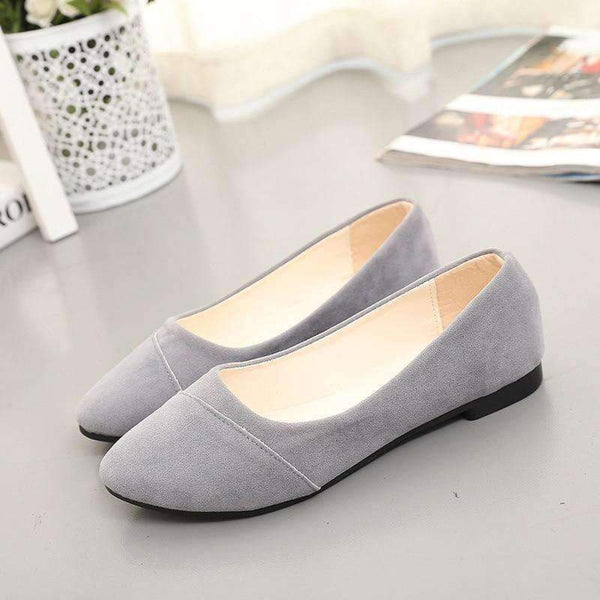 Planet Gates 2018 New Arrived Simple Design Pointed Toe Suede Women Flats Shallow Slip on Comfort Boat Shoes Fashion Office Lady Casual Shoes