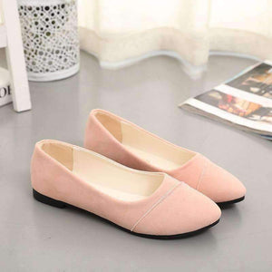 Planet Gates 2018 New Arrived Simple Design Pointed Toe Suede Women Flats Shallow Slip on Comfort Boat Shoes Fashion Office Lady Casual Shoes