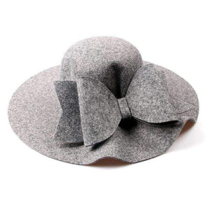 Planet Gates 2018 New Australia Wool Felt Hat England Women Fedora Hat Wide Brim Hats With Big Bowknot For Elegant Lady Hat Christmas GIfts