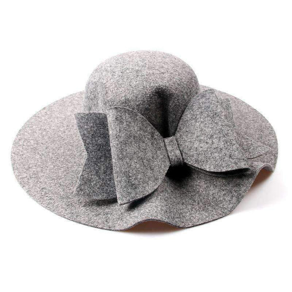Planet Gates 2018 New Australia Wool Felt Hat England Women Fedora Hat Wide Brim Hats With Big Bowknot For Elegant Lady Hat Christmas GIfts