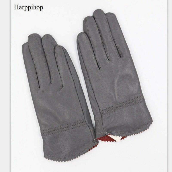 Planet Gates 2018 new autumn winter lady sexy modal Fashion women's genuine mesh leather Bow knot driving car pole dancing gloves Mittens