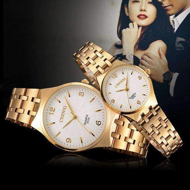 Planet Gates 2018 New Fashion CHENXI Branded Women Men Quartz Watch Dress Wristwatches Fashion Casual Couple gold Watches For Lover