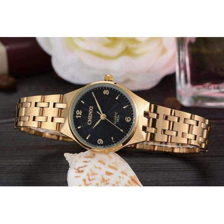 Planet Gates 2018 New Fashion CHENXI Branded Women Men Quartz Watch Dress Wristwatches Fashion Casual Couple gold Watches For Lover