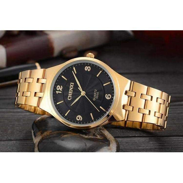 Planet Gates 2018 Нова мода CHENXI Маркови дамски мъжки кварцов часовник Рокля Ръчни часовници Модни ежедневни двойки златни часовници за влюбени