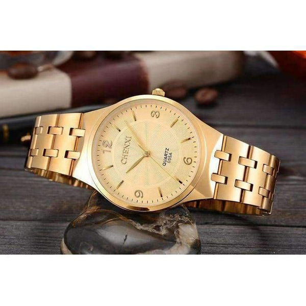 Planet Gates 2018 Нова мода CHENXI Маркови дамски мъжки кварцов часовник Рокля Ръчни часовници Модни ежедневни двойки златни часовници за влюбени