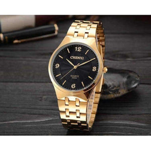 Planet Gates 2018 Нова мода CHENXI Маркови дамски мъжки кварцов часовник Рокля Ръчни часовници Модни ежедневни двойки златни часовници за влюбени