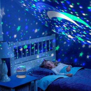 Planet Gates 2018 New Stars Starry Sky LED Night Light Projector Moon Novelty Table Night Lamp Battery USB Night Light For Children