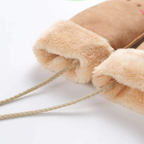 Planet Gates 2018 New Winter Warm Plush Gloves Women Girl Cute Cartoon  Warm Soft Fingerless Winter Gloves Soft Warm Mittens