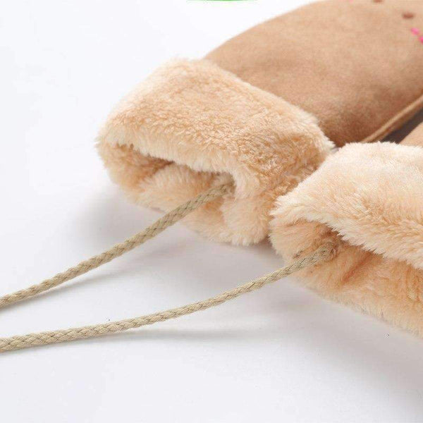 Planet Gates 2018 New Winter Warm Plush Gloves Women Girl Cute Cartoon  Warm Soft Fingerless Winter Gloves Soft Warm Mittens