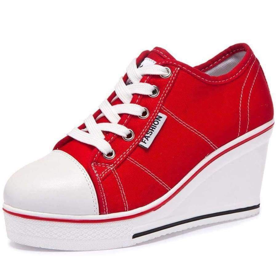 Planet Gates 2018 new Women Vulcanize Shoes Platform Breathable Canvas Shoes Woman Wedge Sneakers Casual Fashion Candy Color Students