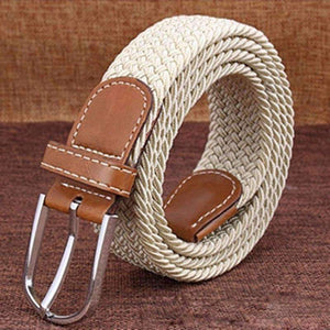 Planet Gates 2018 off white Waist Belt Canvas Stretch Braided Elastic Stretch Woven Leather Belt Hot Metal Stretch Belt For Men and woman B15
