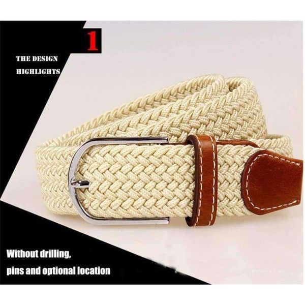 Planet Gates 2018 off white Waist Belt Canvas Stretch Braided Elastic Stretch Woven Leather Belt Hot Metal Stretch Belt For Men and woman B15