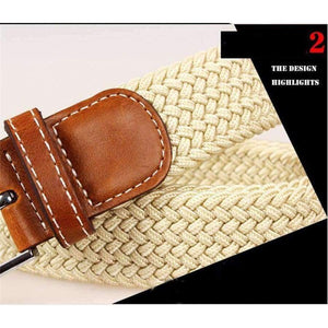 Planet Gates 2018 off white Waist Belt Canvas Stretch Braided Elastic Stretch Woven Leather Belt Hot Metal Stretch Belt For Men and woman B15