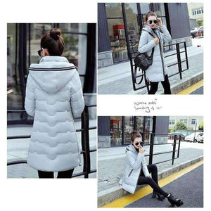 Planet Gates 2018 Plus Size 6xl 7xl Cotton Coat Long Winter Jacket Parka Women Thick Slim Long Warm Hooded Padded Parkas Female