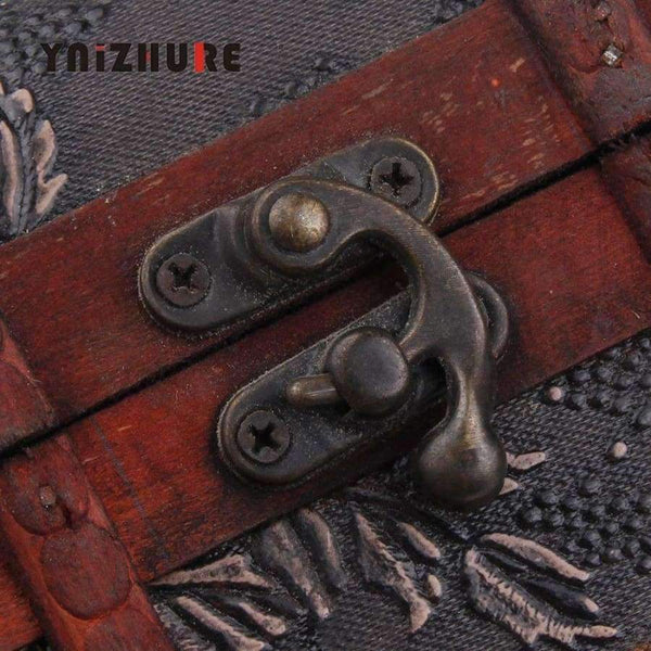 Planet Gates 2018 Real Hardware Lock Wood Box Free Shipping 50 Sets Metal Hook Box Latches Clasp Lock Purse Antique Bronze 4 Holes 28*33mm