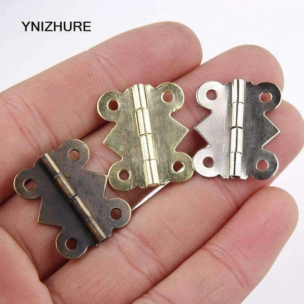 Planet Gates 2018 Real Muebles 50pcs 25 * 20mm Antique Wooden Box Gift Packaging Cabinet Drawer Jewelry Box Hinge For Furniture Hardware
