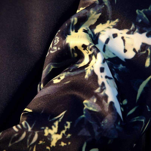 Planet Gates 2018 Spring Autumn Fashion Brand Men Patchwork Floral Print Long Sleeve O-Neck Cool Pullover Hoodies Mens Sweatshirt Tracksuit