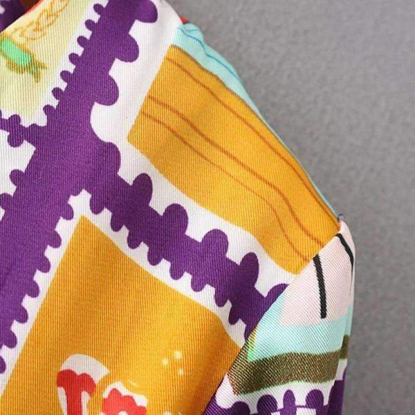 Planet Gates 2018 Spring New Character Print  Vintage Dress Cheap Clothes China High Waist  Party Dresses WQZ34252