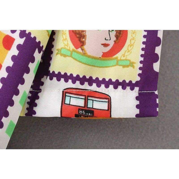 Planet Gates 2018 Spring New Character Print  Vintage Dress Cheap Clothes China High Waist  Party Dresses WQZ34252