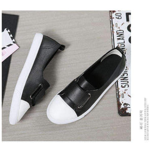 Planet Gates 2018 Spring Women Flats ladies slip on flat loafers shoes casual sneakers boat shoes black white Moccains Women Shoes