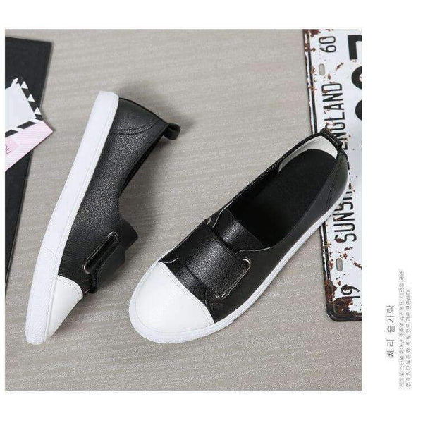 Planet Gates 2018 Spring Women Flats ladies slip on flat loafers shoes casual sneakers boat shoes black white Moccains Women Shoes