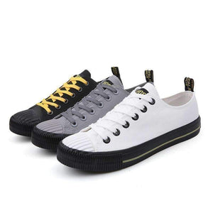 Planet Gates 2018 Summer Fashion Men's Vulcanize Shoes Black White Men's Flat Shoes Spring Man Lace up Breathable Canvas Shoes Zapatos Shoes